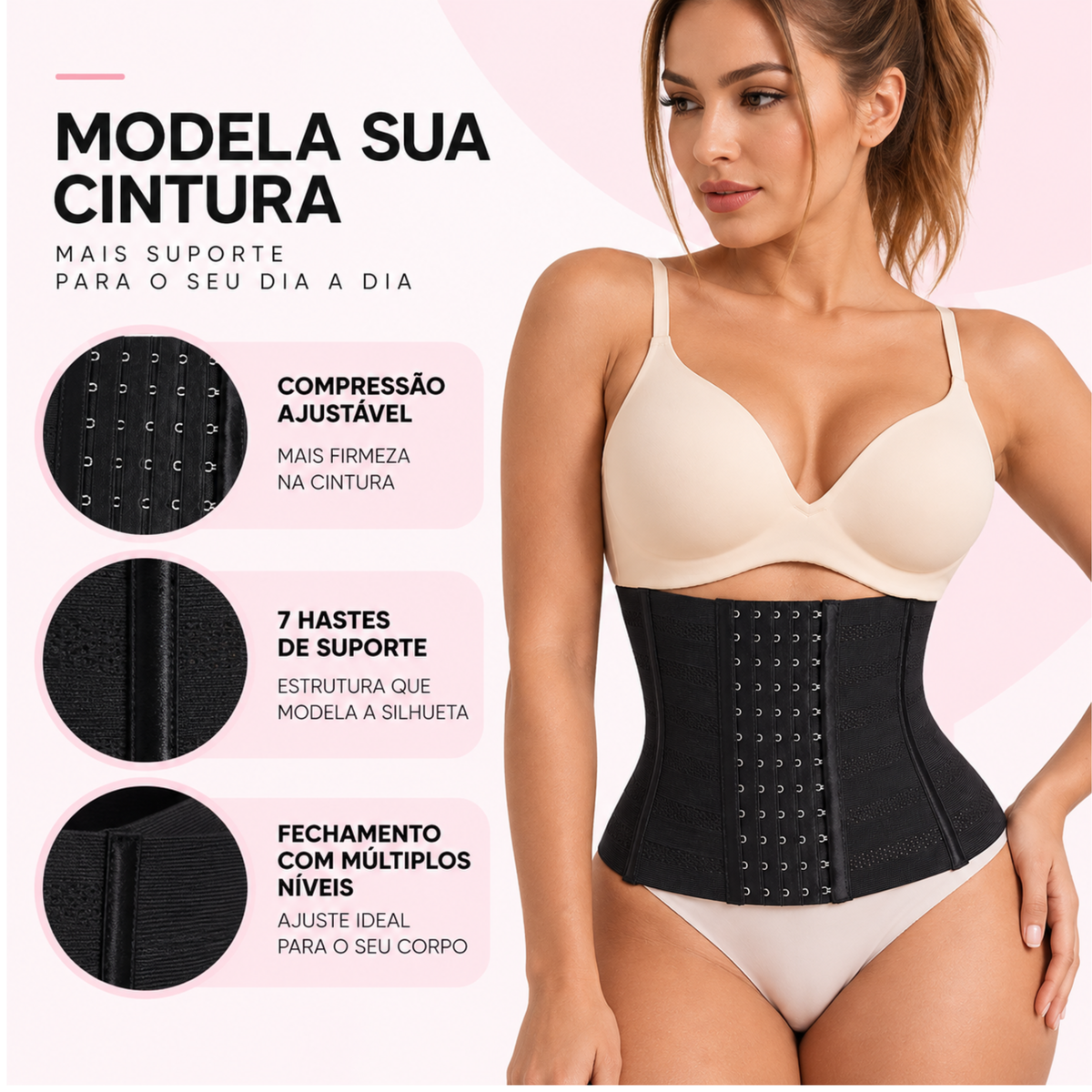 Cinta Modeladora Abdominal Ajustável