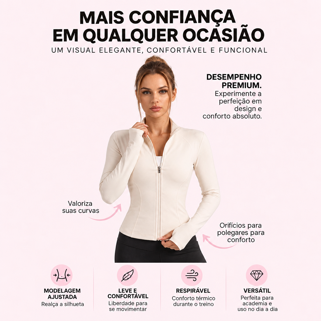 Jaqueta Esportiva Feminina de Treino