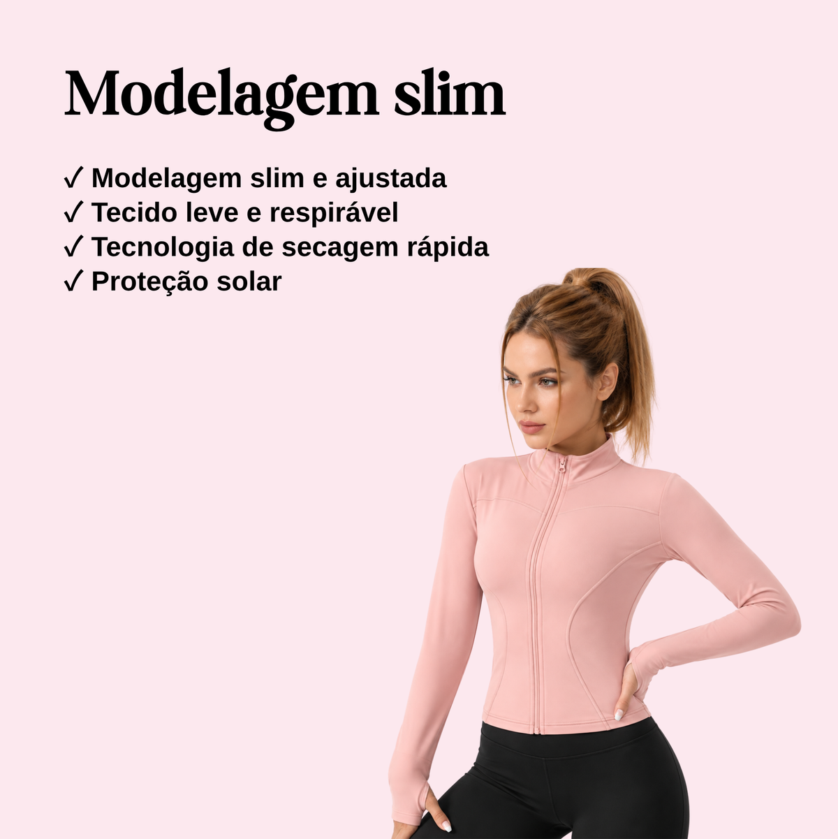 Jaqueta Esportiva Feminina de Treino